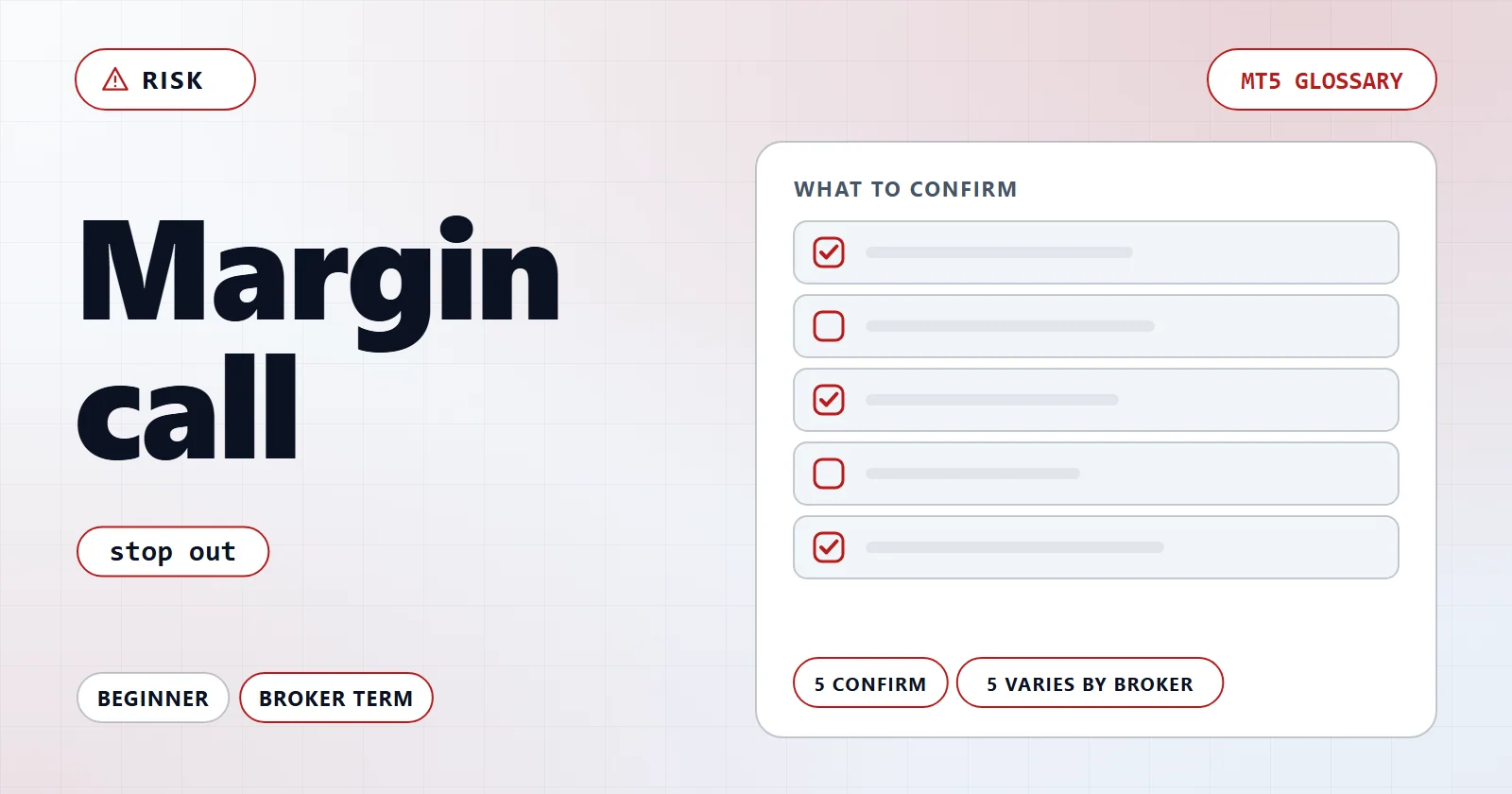 Margin call — MT5 glossary overview