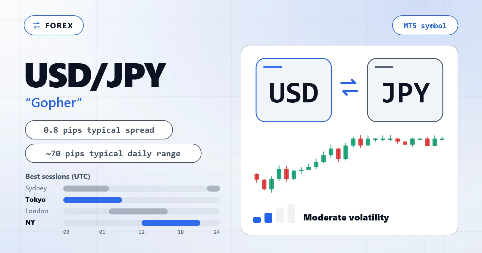 USD/JPY (Gopher) — MT5 symbol overview